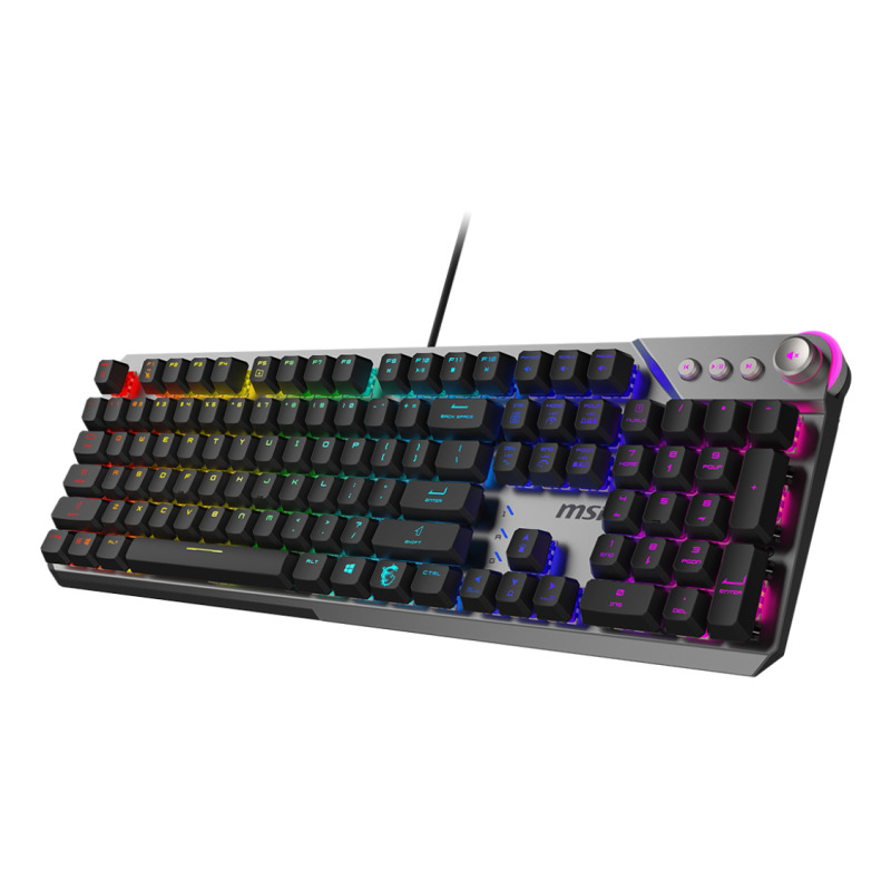 Teclado MSI STRIKE 600 RGB alambrico Switches Kailh Midnight Pro Silent Tactile aleacion de aluminio image 2
